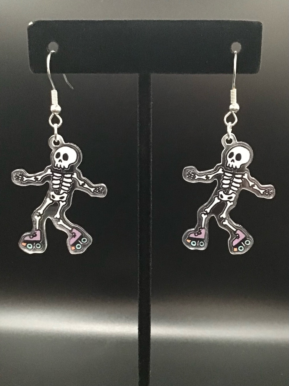 Skating Skeleton Earrings
